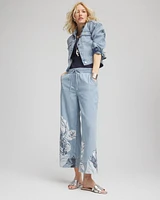 Lightweight Drawstring Cropped Denim
