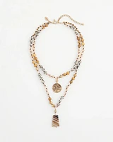 Jasper Layered Pendant Necklace