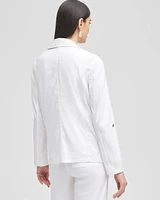 Linen Blend Stretch Blazer