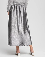 Metallic Satin Maxi Skirt