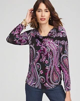 Touch of Cool™ Paisley Cowl Neck Tee