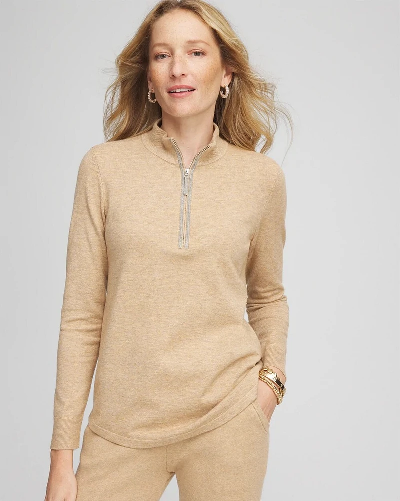 Zenergy® Luxe Half Zip Pullover Top