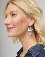 No Droop® Silver Tone Chandelier Earrings