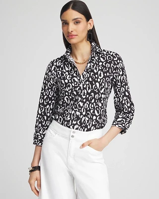 No Iron™ Stretch Leopard Shirt