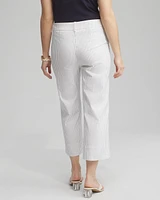 Petite Stripe Trapunto Cropped Pants
