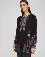 Jacquard Scalloped Hem Cardigan