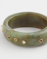 Resin & Cubic Zirconia Bezel Bracelet