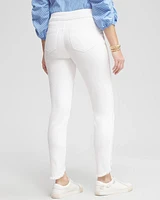 No Stain Fray Hem Ankle Jeggings