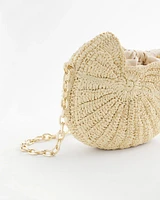 Raffia Crochet Conch Shell Bag