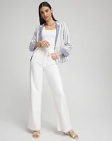 Stripe Linen Frayed Jacket