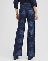 Floral Laser Print Trouser Jeans