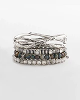 Silvertone Stretch Bracelet