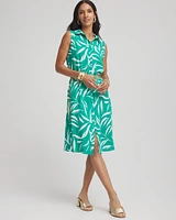 Rayon Silk Sleeveless Shirtdress