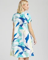 Cuff Sleeve Linen Dress