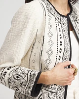 Embroidered Jacquard Tweed Jacket