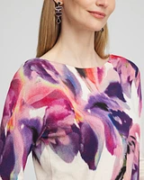 Botanical Bateau Neck Long Sleeve Sweater