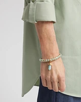 Mint Stone Bead Stretch Bracelet