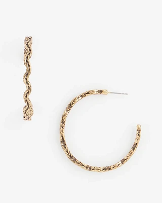 No Droop® Gold Tone Wave Hoops
