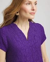 Travelers™ Collection Floral Embossed V-Neck Dress