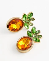 No Droop® Agate Stone Pineapple Stud Earrings
