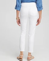 No-Stain White Denim Ankle Jeggings