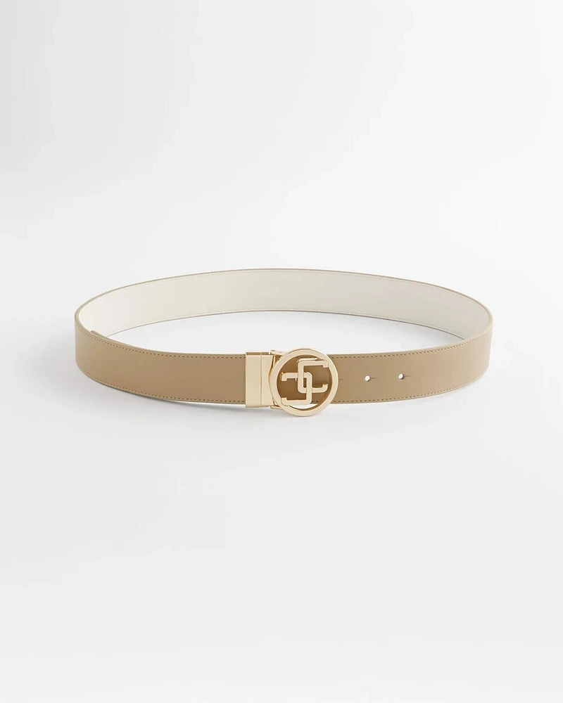 Reversible Matte CC Logo Trouser Belt