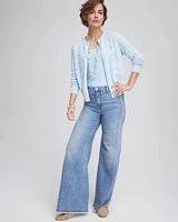 Open-Front Beaded Cardigan