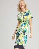 Twist-Front Knit Dress