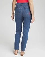 Girlfriend Patchwork Ankle Jeans