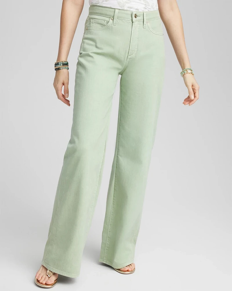 So Slimming® High Rise Wide Leg Jeans