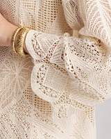 Cutwork Crochet-Lace Long Kimono