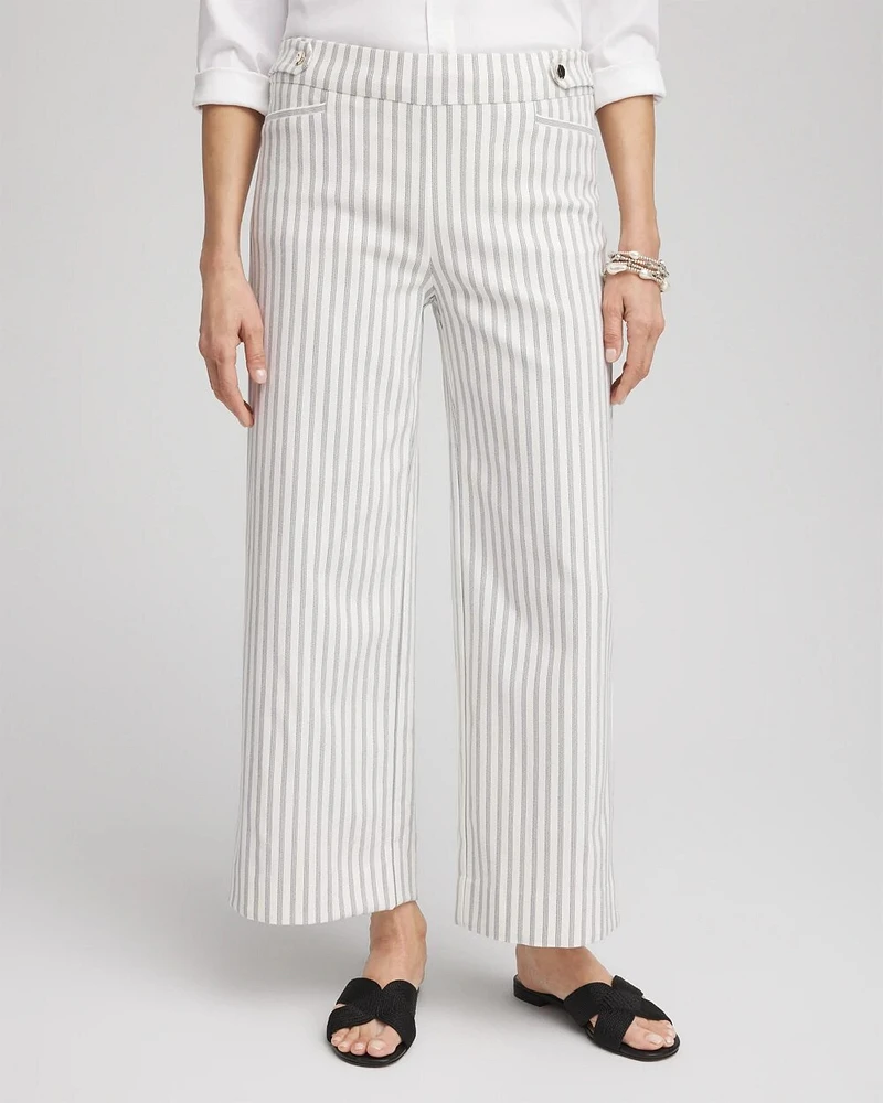Brigitte™ Striped Wide-Leg Cropped Pants