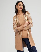 Embellished Jacquard Cardigan Sweater