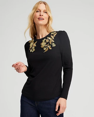 Black Embellished Top