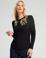 Black Embellished Top