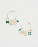No Droop® St. Patrick's Day Charm Earrings