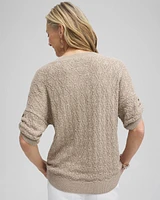 Mini Sequin Stitch Pullover Sweater
