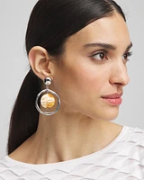 Neutral Iridescent Drop Earrings