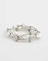 Faux Pearl Stretch Bracelet