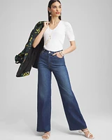 Pointelle Sleeve Pullover
