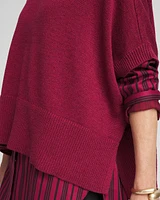 Short Sleeve Knit Poncho