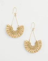 Seagrass Motif Drop Earrings