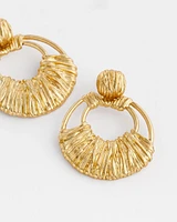 No Droop® Goldtone Doorknocker Earrings