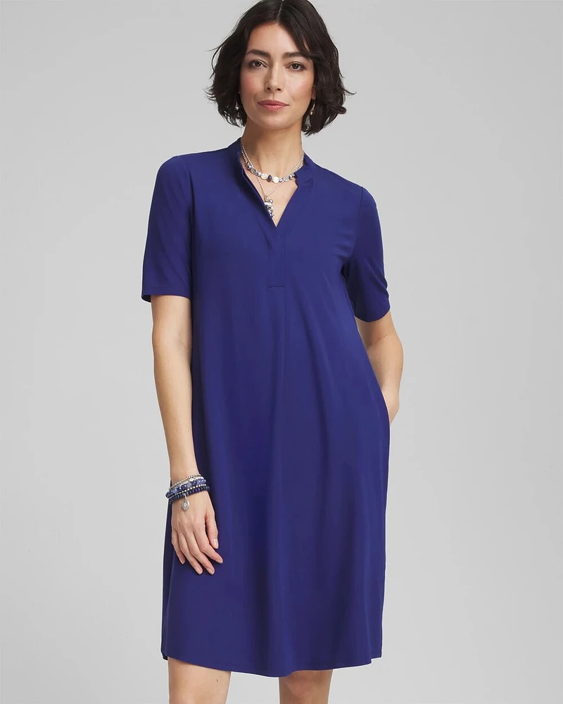 Short-sleeve Popover Dress
