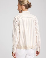 No Iron™ Scalloped-Hem Shirt