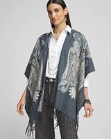 Paisley Leopard Reversible Ruana