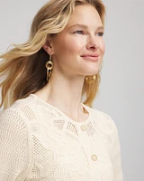 Soutache-Lace Knit Cardigan