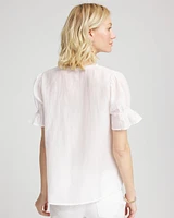Pleated Cotton-Silk Shirt