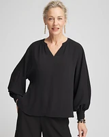 Satin Dolman Sleeve Top