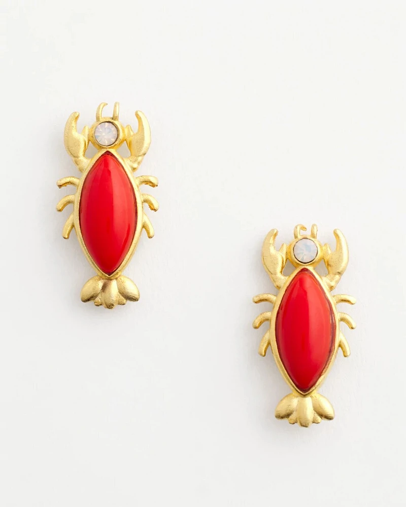 No Droop® Agate Stone Lobster Stud Earrings